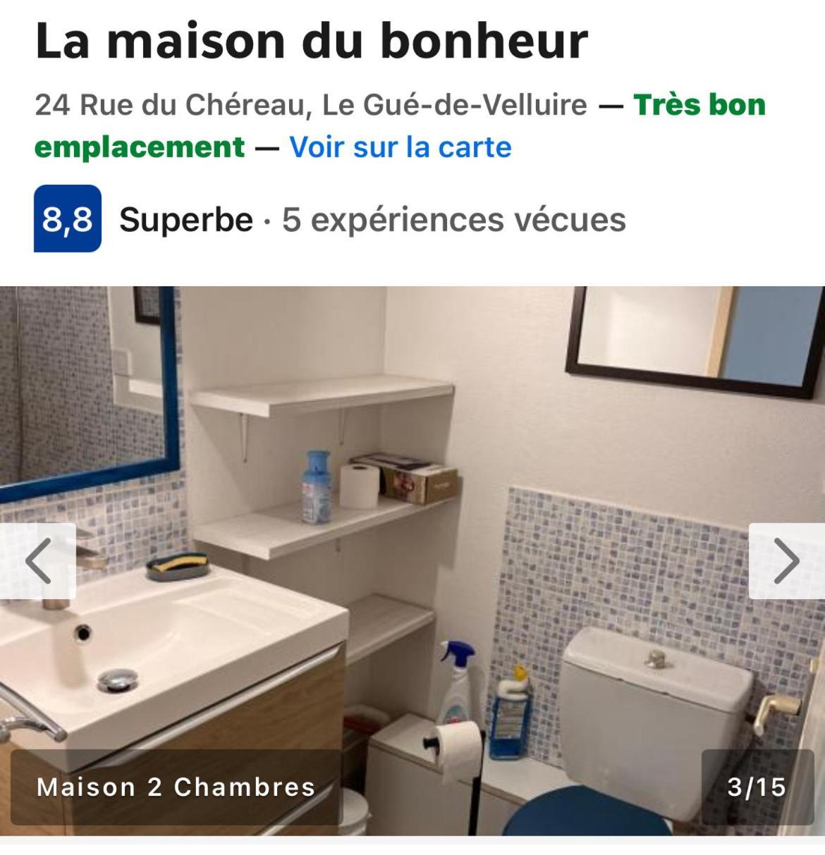 La Maison Du Bonheur Le Gue-de-Velluire ภายนอก รูปภาพ
