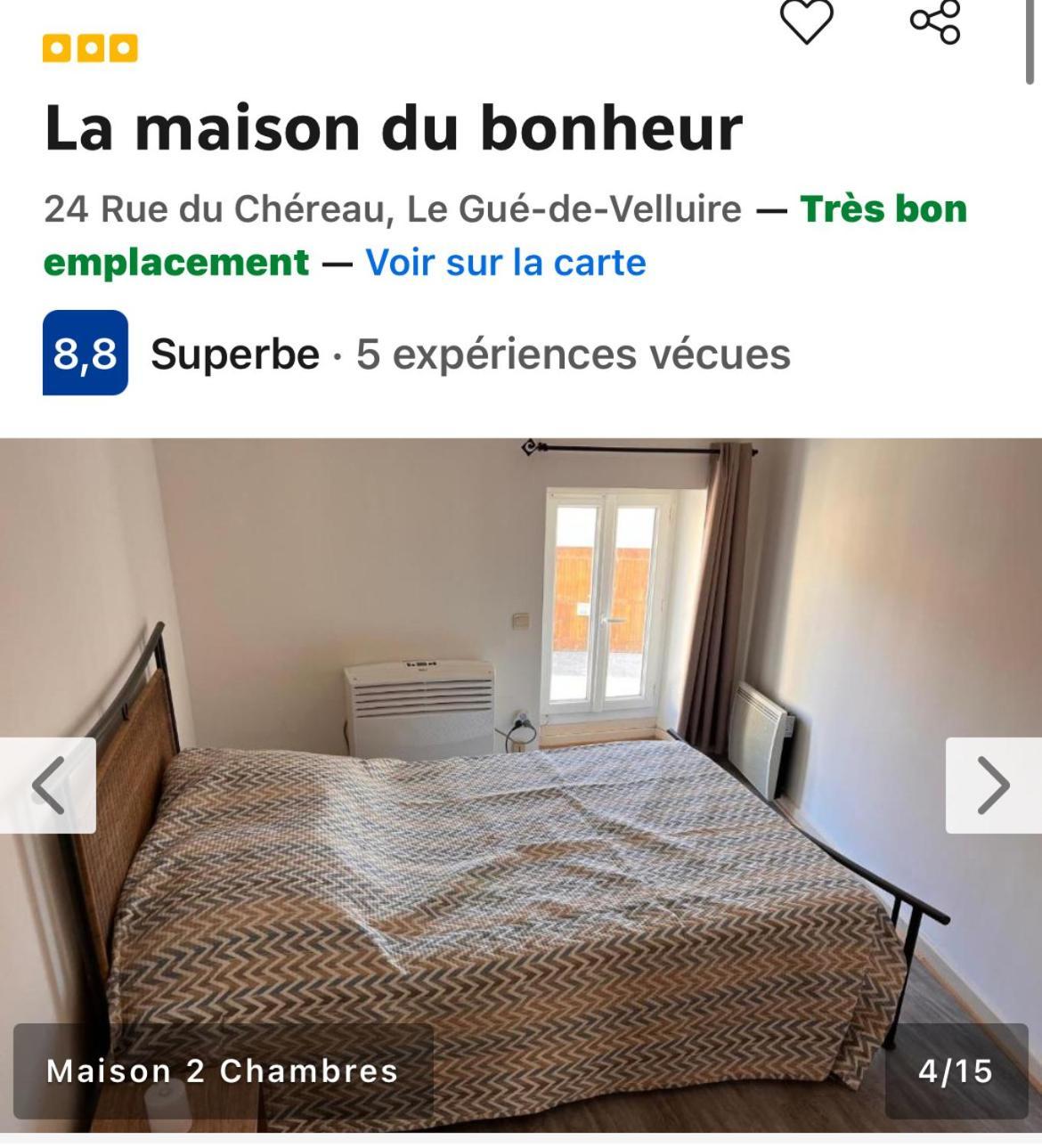 La Maison Du Bonheur Le Gue-de-Velluire ภายนอก รูปภาพ