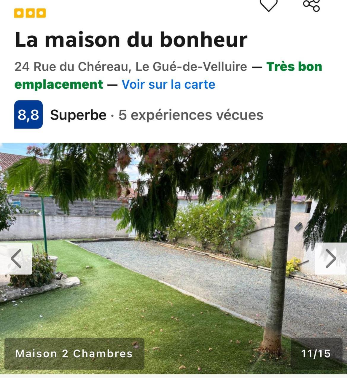 La Maison Du Bonheur Le Gue-de-Velluire ภายนอก รูปภาพ
